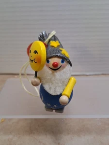 Steinbach German Folk Art Handmade Wooden Christmas Ornament Moon & Stars 3" - Picture 1 of 9