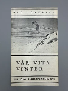 Folleto de ESQUÍ de viaje vintage sueco SUECIA INVIERNO - Imagen 1 de 7