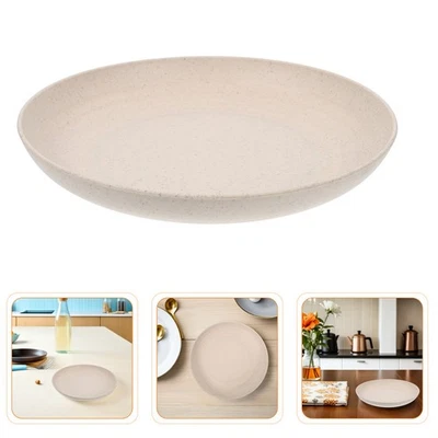  8-teilige Teller aus Weizenstroh: Unzerbrechliches Esstablett, - Bild 1 von 4