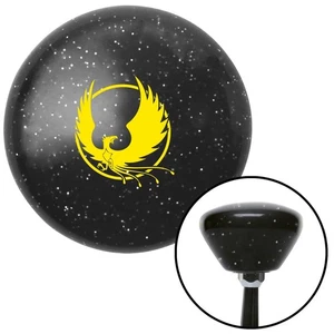 Yellow Phoenix Black Retro Metal Flake Shift Knob w/ M16x1.5 Insert Shifter - Picture 1 of 16