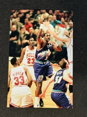 Michael Jordan Karl Malone Finals 1998 Tipo II Foto Original por Warren Wimmer Foto 1 de 2