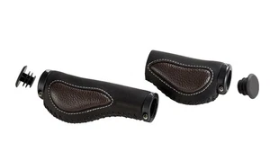Fahrrad Griffe Lenkergriffe E-Bike Nabenschaltung kurz/lang Ergo-Gel Leder - Bild 1 von 2