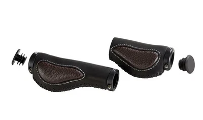 Fahrrad Griffe Lenkergriffe E-Bike Nabenschaltung kurz/lang Ergo-Gel Leder - Bild 1 von 4