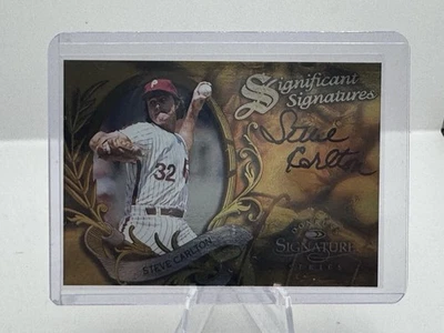 Steve Carlton Auto 1997 Donruss Significant Signatures 1186/2000 Phillies - Image 1 of 2