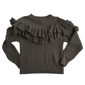 DRA Los Angeles Womens Sweater Heavy Knit Ribbed Chunky Size Small Olive Green - Picture 1 of 6