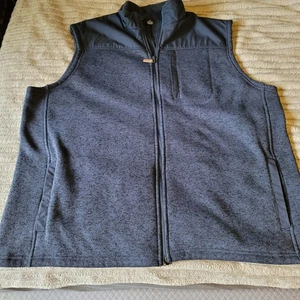 George Vest Men's 3XL Performance Mockneck Navy Full Zip Sleeveless - Picture 1 of 7