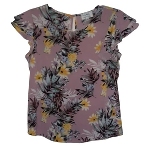 Twine & String Floral Blouse Size Large - Picture 1 of 6