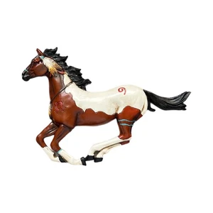 Pinto Horse Native American Wall Sculpture Running Stallion Western Art - Picture 1 of 5