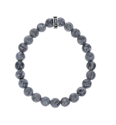 KING BABY K40-5804PJR Picasso Jaspe 8mm Pulsera de Cuentas con Logo Anillo 7.5" Foto 1 de 2