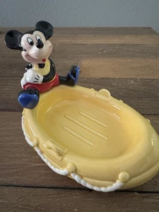 Soap Dish New Porcelain Applause Mickey Mouse & Pals Vintage - Picture 1 of 7