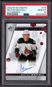 MATIAS MACCELLI 2022-23 SP Authentic Future Watch Auto ROOKIE #/999 PSA 10 Gem - Picture 1 of 2