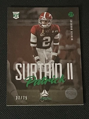 2021 Panini Luminance - Patrick Surtain II #172 Green /75 Rookie Broncos RC - Image 1 of 2