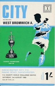 FA CHARITY SHIELD PROGRAM 1968 Manchester City v West Brom - Imagen 1 de 1
