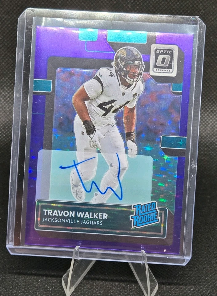 2022 Optic Travon Walker Rated Rookie AUTO SP Purple Stars /50 - Image 1 of 4