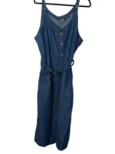 Abito midi Chambray lavaggio scuro Mlle Gabrielle taglie forti 3X - Foto 1 di 7