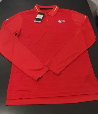 Nike Dri-Fit Onfield NFL Kansas City Chiefs LS Polo Shirt Small  - Image 1 of 4