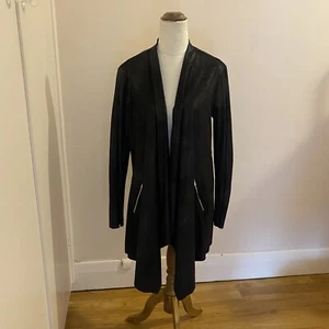 Grace Hill Jacket Womens Size 14 Black Waterfall Zipped Pockets Casual - Picture 1 of 11