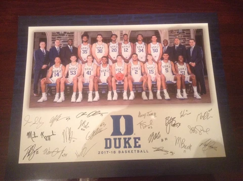 DUKE MENS BASKETBALL STAMPED/PRINTED AUTOGRAPH 2017-2018 SCHEDULE POSTER Cover