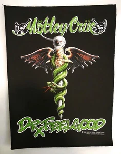 MOTLEY CRUE Parche Espalda Dr Feelgood Espada Calavera Serpiente Alada - Oficial - DE COLECCIÓN - Imagen 1 de 7