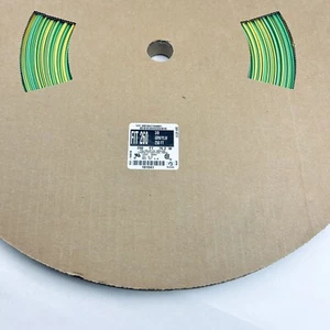 ALPHA WIRE HEAT SHRINK TUBING FIT 260, 3/8" GREEN/YELLOW, 250FT - Picture 1 of 4