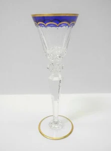 SAINT LOUIS Excellence Cobalt French Crystal Wine Glass - Picture 1 of 8