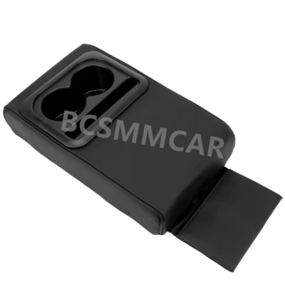 Car Armrest Cushion Cover Center Console Box Pad Storage Bag Protector Leather  - Image 1 of 4