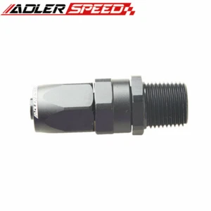 ADLERSPEED -8AN AN8 To 1/2" NPT Straight Swivel Fuel Oil Hose End Fitting Black  - Picture 1 of 5