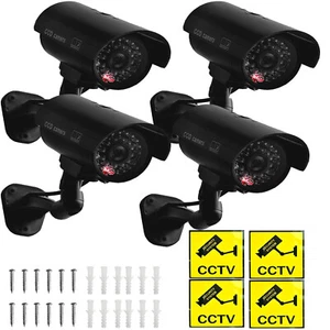 Proiettile fittizio finta telecamera CCTV sorveglianza sicurezza IR LED luce lampeggiante - Foto 1 di 8