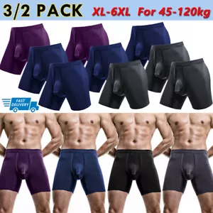 Paquete de 2-3 calzoncillos boxer para hombre de pierna larga calzoncillos deportivos cómodos bolsa ropa interior - Imagen 1 de 58