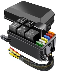 Vorverdrahtet 12V Relais Sicherungshalter Box Block ATC/ATO Auto Boot Marine Wasserdicht - Bild 1 von 6