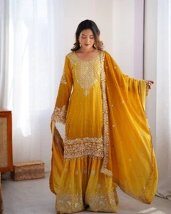 Designer Indian Pakistani Salwar Kameez Bollywood Dress Party Suit Wear Wedding - Picture 1 of 21