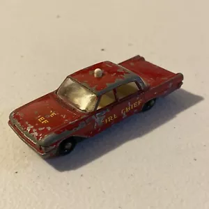 Vintage Lesney Matchbox 59 Ford Fairlane Fire Chief’s Car - Picture 1 of 3