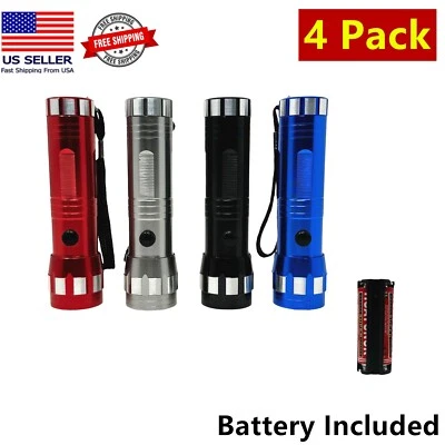 Set of 4 Flashlight 14 LED flash light Aluminum Waterproof Torch Emergency - Image 1 of 4