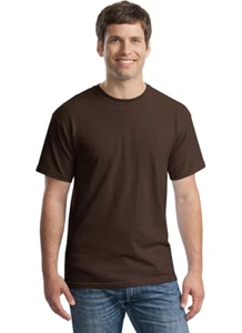 Gildan Heavy Cotton 5.3 oz. Adult Unisex T-Shirt (G500), Dark Chocolate, Small - Picture 1 of 4