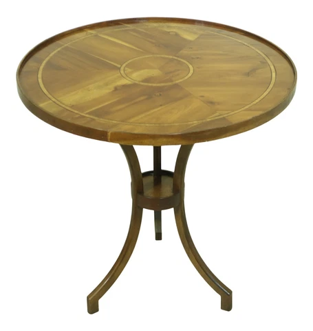 F33239EC: Round Yew Wood English Style Lamp Table Cover