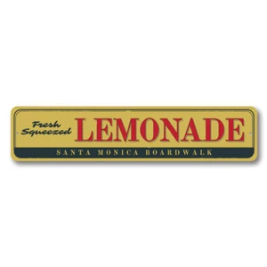 Letrero de limonada, letrero personalizado de decoración de metal limones recién exprimidos para paseo marítimo - Imagen 1 de 4
