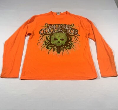 Paramount Outdoors Bone Collector Neon Orange T-shirt Hunter Poly Mens LS Sz M - Image 1 of 4