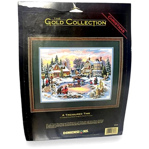 Dimensions Gold Collection A TREASURED TIME Christmas Counted Cross Stitch Kit - Picture 1 of 11