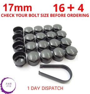 20x17mm Glänzend Grau Radmuttern Kappen für Audi A1 A2 A3 A4 A5 A6 A8 Q5 Q7 Tt - Bild 1 von 12