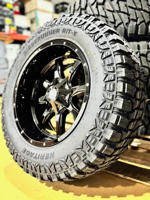 20x10 Black Moto Metal MO970 Wheels 35" RT AT Tires 6x135 Ford F150 Expedition - Image 1 of 4