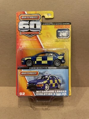Matchbox 2012 60 aniversario Mitsubishi Lancer Evolution X Police 02-2/24 Foto 1 de 4