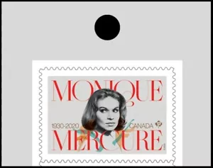Canada 2022 * MONIQUE MERCURE, ACTRESS * lower cut from booklet MNH - Bild 1 von 1