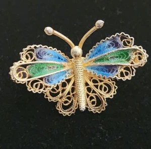 Broche Mariposa Dorado De Colección Marcado 800 (19K) No Pudiste Encontrar Marca Fabricantes - Imagen 1 de 8