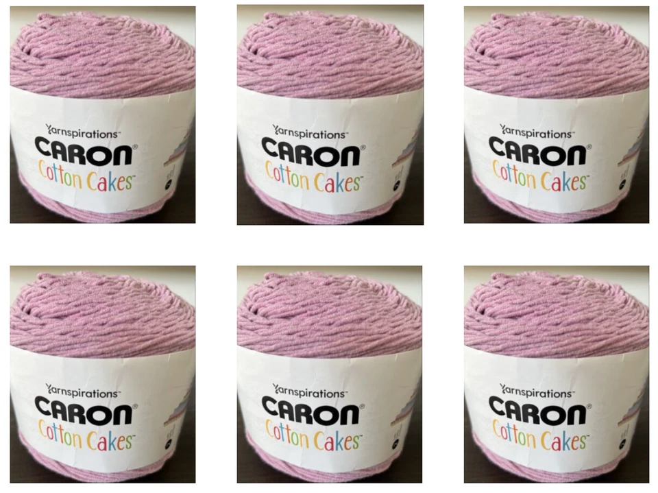 Caron Cotton Cakes Yarn Mauve 8.8 oz each (SHV14 15 20)