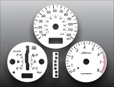 Medidores de cara blanca para Subaru Impreza 2004-2007 120 MPH automático Foto 1 de 4