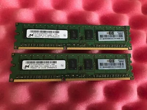 4GB 2 x 2GB HP 500209-061 PC3-10600E DDR3 2Rx8 Unbuffered ECC Server Memory RAM - Picture 1 of 1