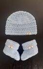 Crochet Baby Hat And Booties Set 3-6 Months Handmade