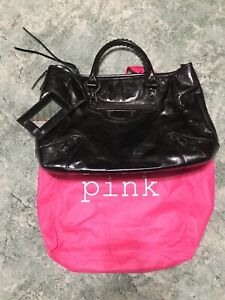 Pink Corporation Black Leather bag, new
