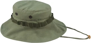Olive Drab Vintage Vietnam Military Rip-Stop Boonie Hat - Picture 1 of 2