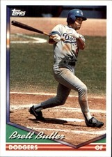1994 Topps SPANISH BILINGUAL #172 Brett Butler LOS ANGELES DODGERS
